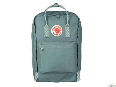 Рюкзак Fjallraven Kanken Laptop 17 Frost Green/Chess Pattern (27173.664-904) - фото