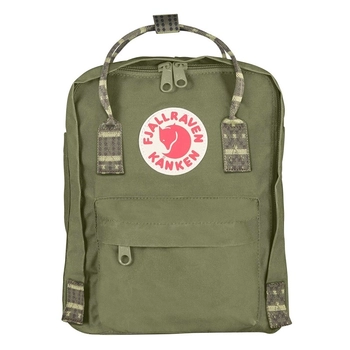 Рюкзак Fjallraven Kanken Mini Green/Folk Pattern (23561.620-913) - фото