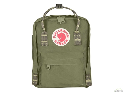 Рюкзак Fjallraven Kanken Mini Green / Folk Pattern (23561.620-913) - фото