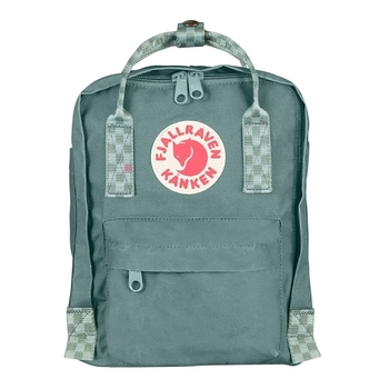 Рюкзак Fjallraven Kanken Mini Frost Green/Chess Pattern (23561.664-904) - фото