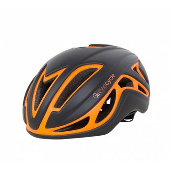 Шлем Green Cycle Jet для шоссе/триатлона черно-оранж матовый - фото