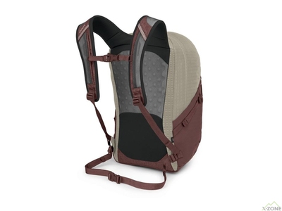 Городской рюкзак Osprey Quasar 26L, Sawdust Tan/Raisin Red - фото