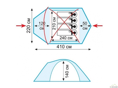 Палатка Tramp Stalker 4 V2 (TRT-077) - фото