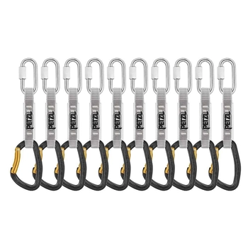 Набор карабинов 10 Petzl DJINN Steel pack, черный (M60APS B) - фото