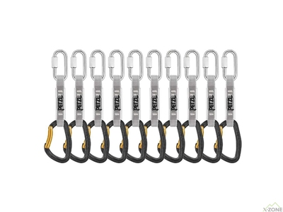 Набор карабинов 10 Petzl DJINN Steel pack, черный (M60APS B) - фото