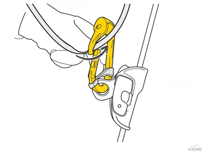 Ролик Petzl ROLLCLIP, жовтий (P74) - фото