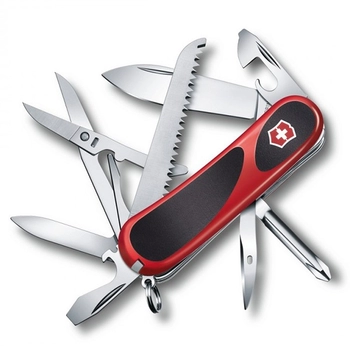 Ніж Victorinox Delemont EvoGrip 18 2.4913.CB1 червоно-чорний - фото