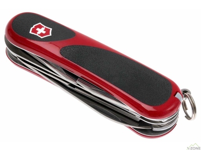 Ніж Victorinox Delemont EvoGrip 18 2.4913.CB1 червоно-чорний - фото