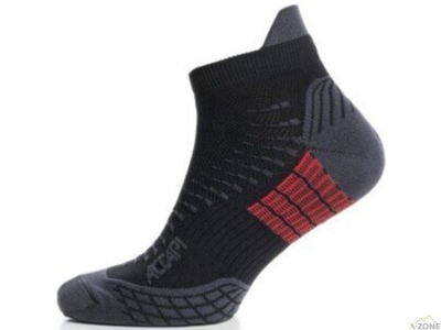 Шкарпетки для бігу Accapi Running UltraLight чорно-червоні - фото