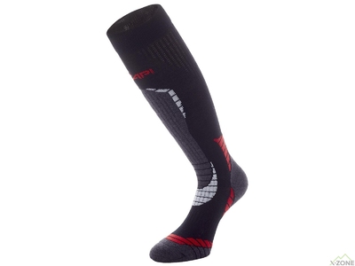 Шкарпетки гірськолижні Accapi Ski Wool чорно-червоні - фото