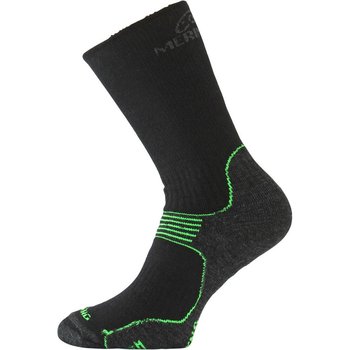 Шкарпетки трекінгові Lasting WSB чорно-зелені - фото