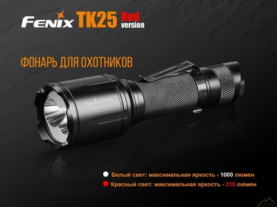 Ліхтар ручний Fenix TK25 Red - фото
