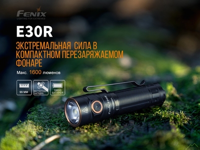 Фонарь ручной Fenix E30R Cree XP-L HI LED - фото