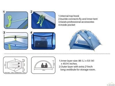 Палатка туристическая Stratus 2P Camping Tent - фото