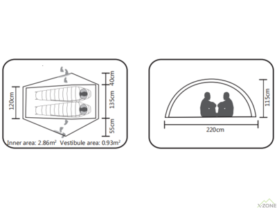 Намет туристичний Stratus 2P Camping Tent - фото