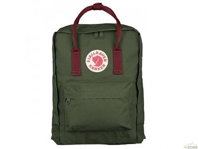 Рюкзак Fjallraven Kanken Forest Green/Ox Red - фото