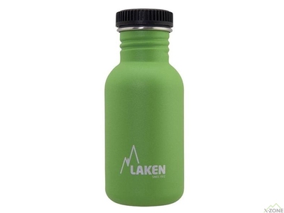 Бутылка для воды LAKEN Basic Steel Bottle 0,5L - PP Cap Green 0,5L - фото