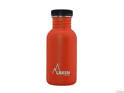 Пляшка для води LAKEN Basic Steel Bottle 0,5L - PP Cap Red 0,5L - фото