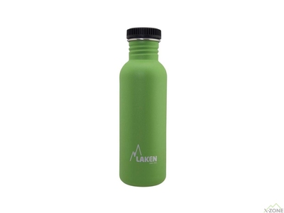 Пляшка для води LAKEN Basic Steel Bottle 0,75L - P/S Cap Green - фото