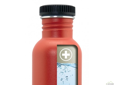 Пляшка для води LAKEN Basic Steel Bottle 0,75L - P/S Cap Red - фото