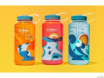 Фляга для води Nalgene Wide Mouth Retro 1L, Seafoam-Surfer - фото