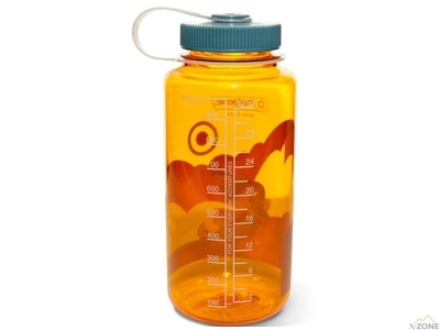 Фляга для воды Nalgene Wide Mouth Retro 1L, Clementine-Kayak  - фото