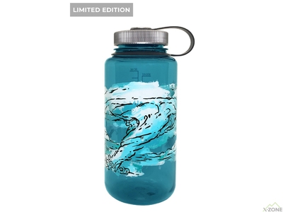 Фляга для воды Nalgene Wide Mouth Elements Bottle 0.95L, Trout with Wind Graphic - фото