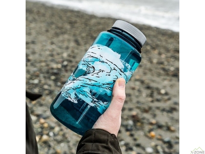 Фляга для води Nalgene Wide Mouth Elements Bottle 0.95L, Trout with Wind Graphic - фото