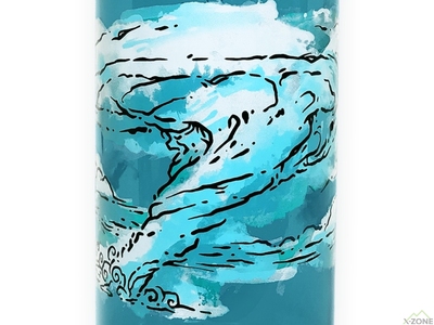 Фляга для воды Nalgene Wide Mouth Elements Bottle 0.95L, Trout with Wind Graphic - фото