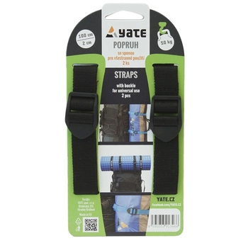 Набір стяжок Yate Strap with buckle 2x100 cm - 2 Pcs, blister - фото