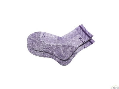 Носки треккинговые (2 пары) Kailas Aoxue Ⅳ Mid Cut Hiking Socks Women's  - Mid Gray/Violet - фото