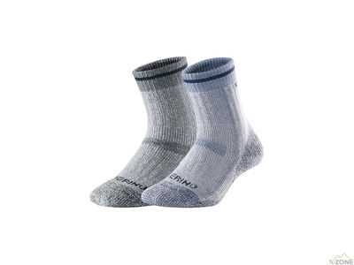 Носки треккинговые (2 пары) Kailas Aoxue Ⅳ Mid Cut Hiking Socks Men's - Denim Blue/Navy - фото