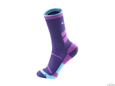 Шкарпетки трекінгові Kailas Mid Cut Wool Trekking Socks Women's - Purple - фото