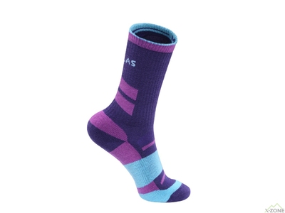 Шкарпетки трекінгові Kailas Mid Cut Wool Trekking Socks Women's - Purple - фото