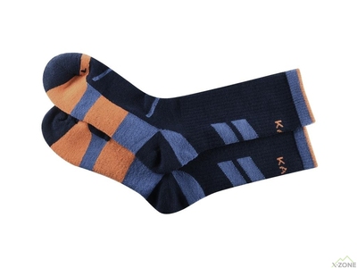 Носки треккинговые Kailas Mid cut Trekking Wool Socks Men's - Dark Blue - фото