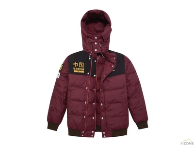 Куртка пуховая Kailas 1975 Retro Qomolangma Patchwork Down Jacket Unisex - Black/Qomolangma Red - фото