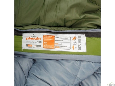 Спальний мішок Pinguin Comfort PFM (-1/-7°C), 175 см, Khaki - фото