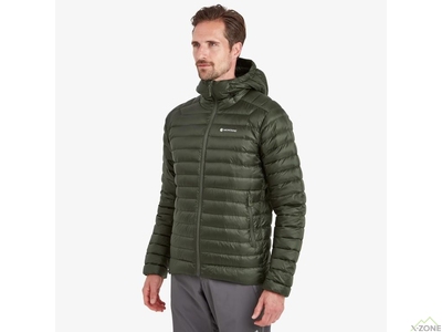 Кофта пухова Montane Men's Anti-Freeze Packable Hooded Down Jacket, Oak Green - фото