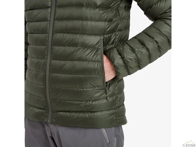 Кофта пуховая Montane Men's Anti-Freeze Packable Hooded Down Jacket, Oak Green - фото