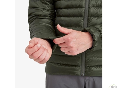 Кофта пуховая Montane Men's Anti-Freeze Packable Hooded Down Jacket, Oak Green - фото