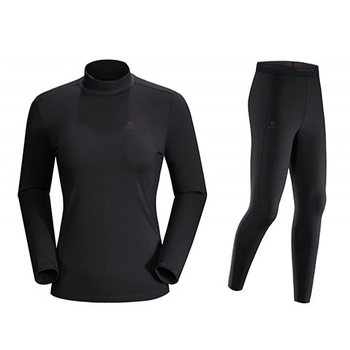 Комплект женского термобелья Kailas Fleece Stand Collar Insulated Baselayer Set Women's - Black - фото