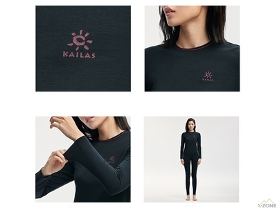 Комплект термобілизни жіночої Kailas Wool Insulated Set Women's - Black - фото