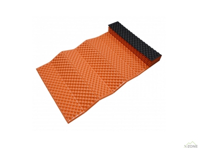 Килимок кемпінговий, карімат BaseCamp Tourist, 185х55х1,5 см, Black/Orange (BCP 20206) - фото