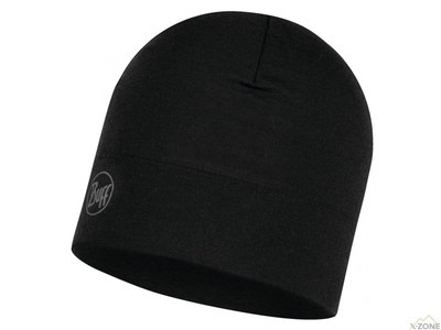 Шапка Buff Midweight Merino Wool Hat, Solid Black (BU 118006.999.10.00) - фото