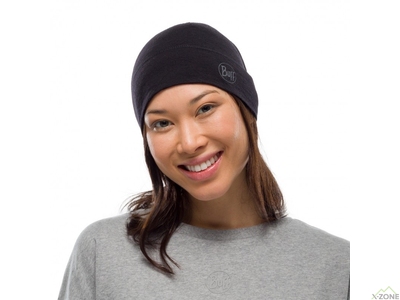 Шапка Buff Midweight Merino Wool Hat, Solid Black (BU 118006.999.10.00) - фото