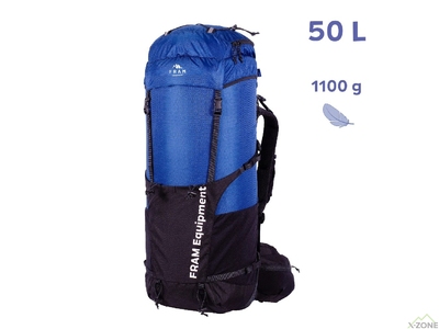 Ультралегкий каркасный рюкзак Tempo 50L Fram Equipment, Синий - фото