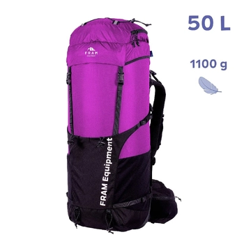 Ультралегкий каркасний рюкзак Fram Equipment Tempo 50L, Фіолетовий - фото