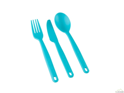 Набор ложка, вилка, нож Sea to Summit Camp Cutlery Set, Pacific Blue (STS ACUTLPB) - фото