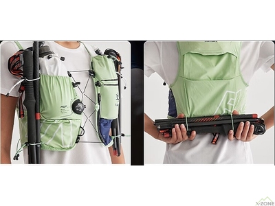 Рюкзак-жилет для трейлраннинга Kailas Fuga Air 8 Ⅳ Trail Running Vest, Pale Green (KA2454006) - фото