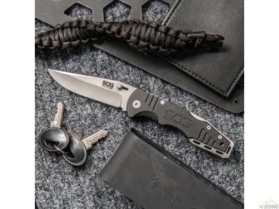 Розкладний ніж SOG Salute Mini, Bead Blasted (SOG FF1001-CP) - фото